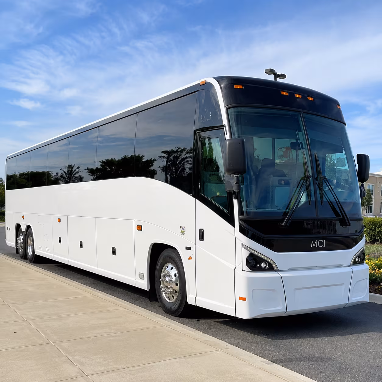 corporate shuttle buses along the sr 60 and world logistics center corridor