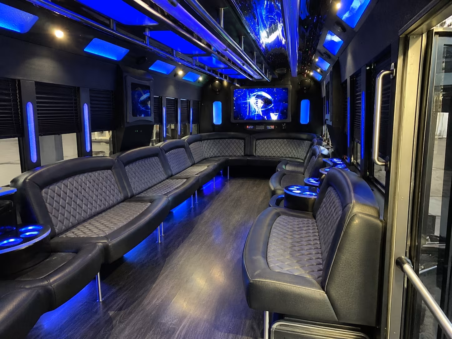 moreno valley 28 passenger party bus interior