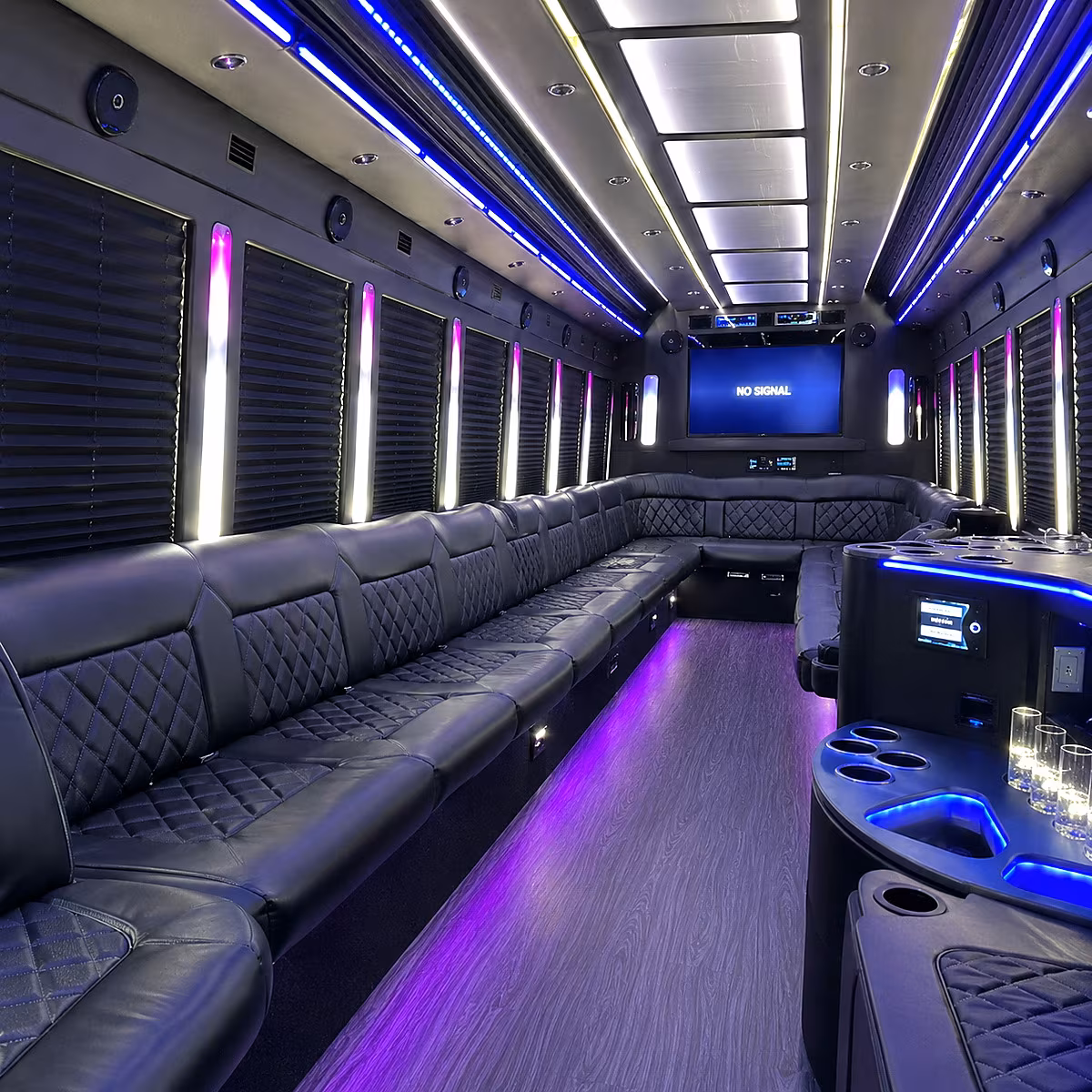moreno valley 30 passenger party bus inside