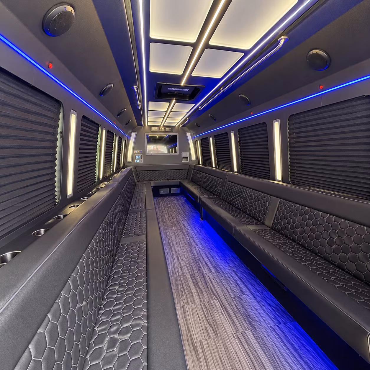 moreno valley 30 passenger party bus interior
