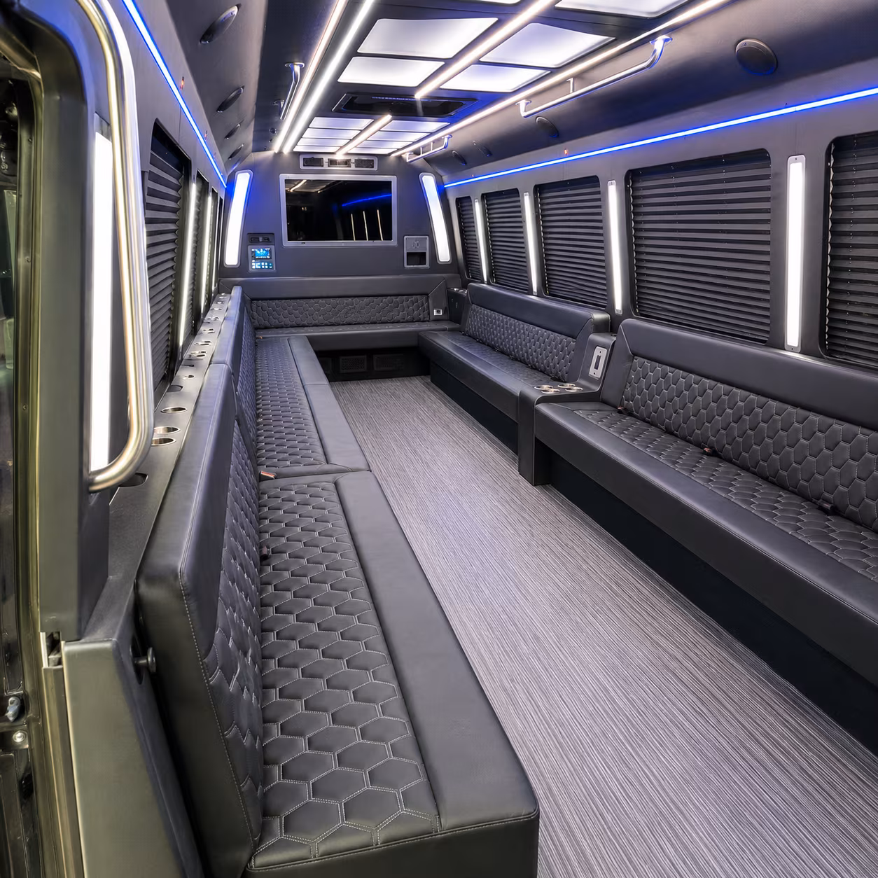 moreno valley 40 passenger party bus interior