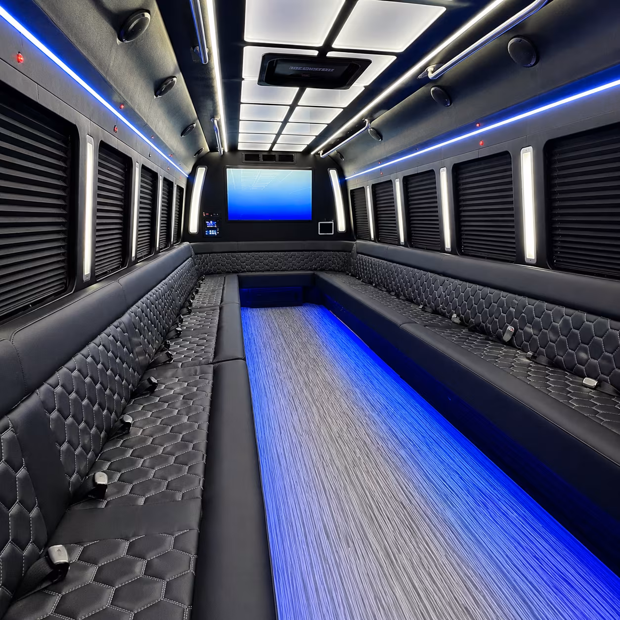 moreno valley 50 passenger party bus inside