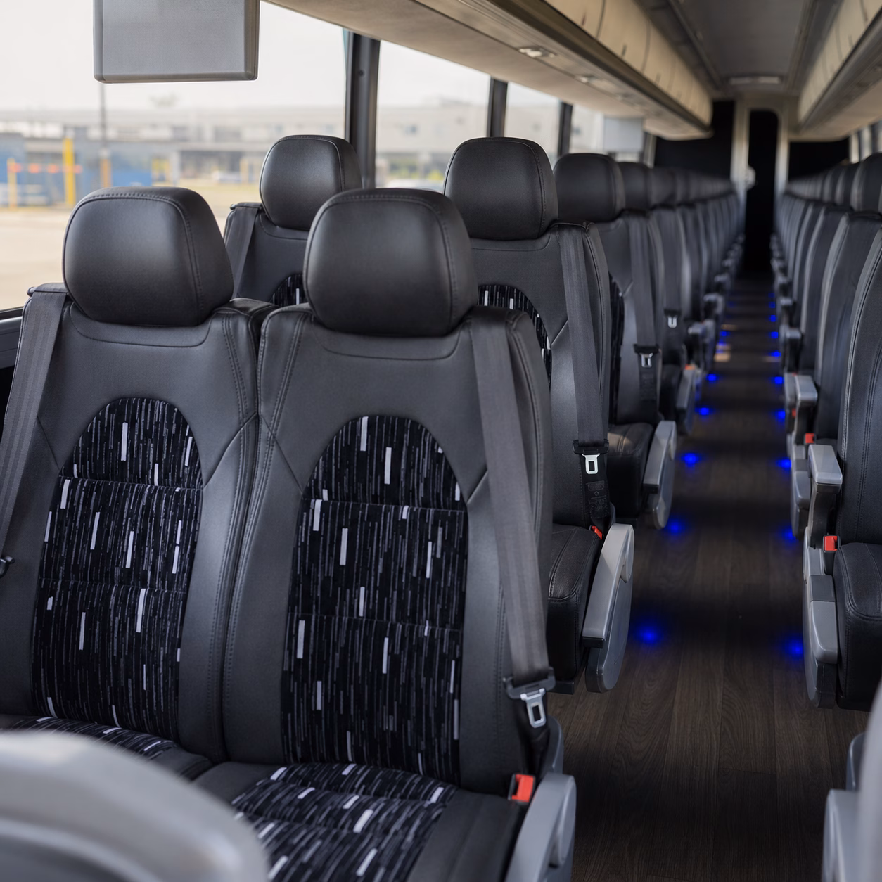 moreno valley charter bus rental interior
